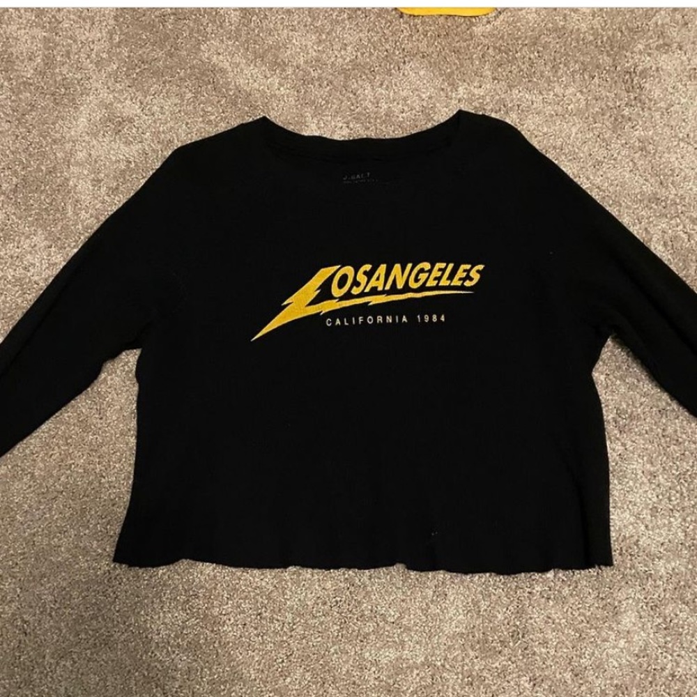 Cropped Waffle-Knit Tee